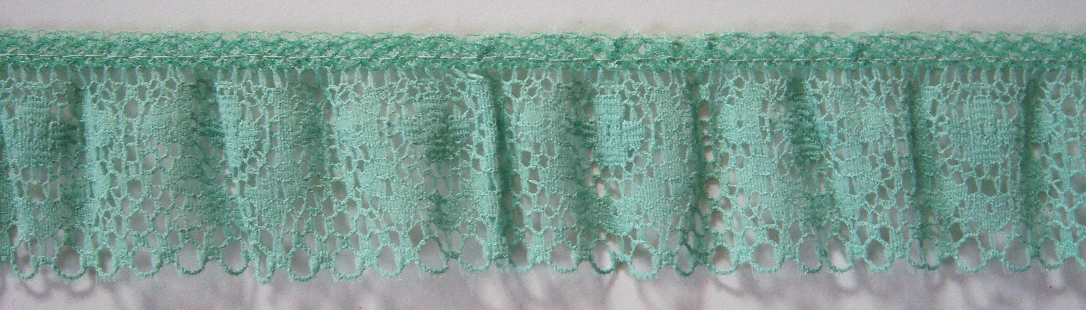 Nile Green 1 1/2" Ruffled Lace