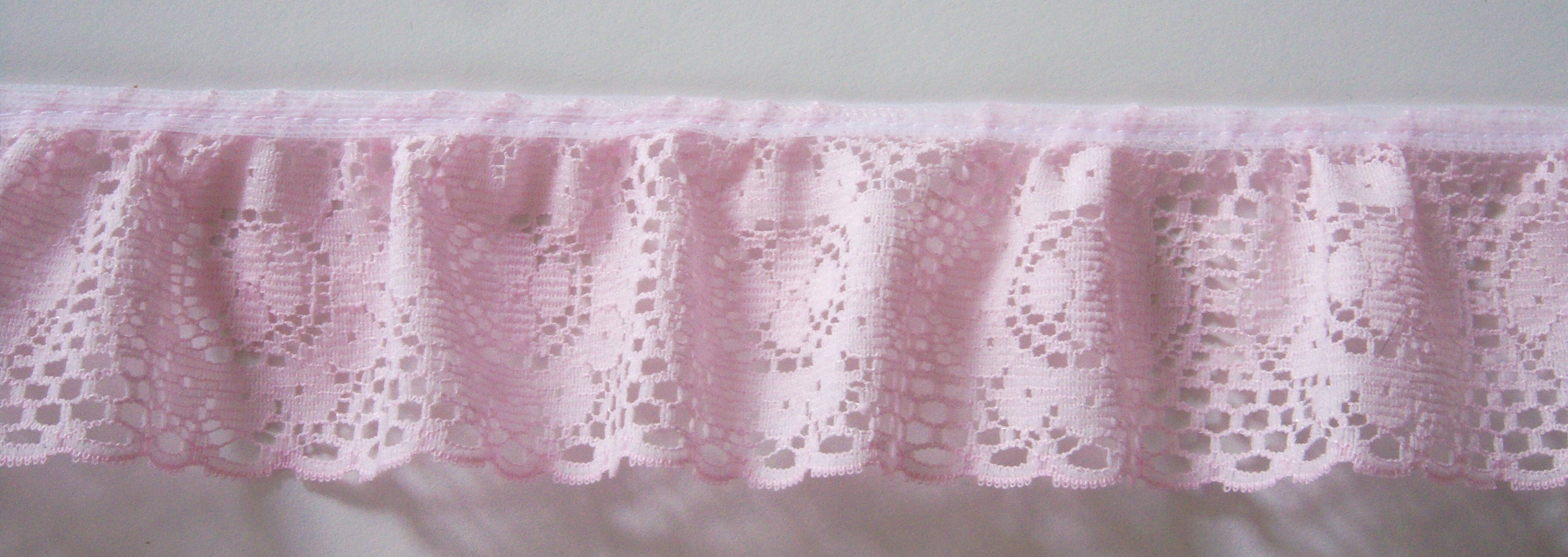 Pink 2" Ruffled Lace