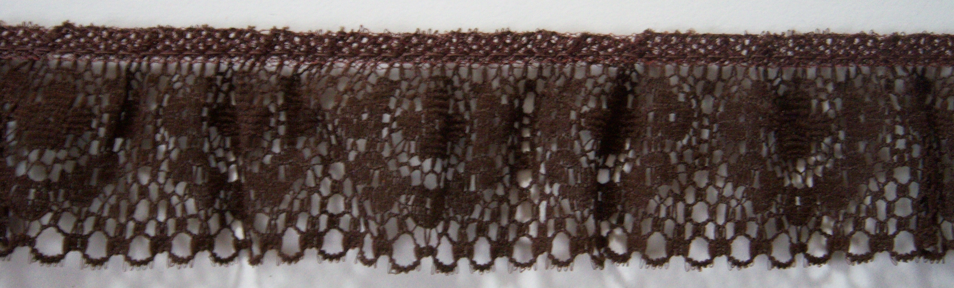Brown 1 1/2" Ruffled Lace