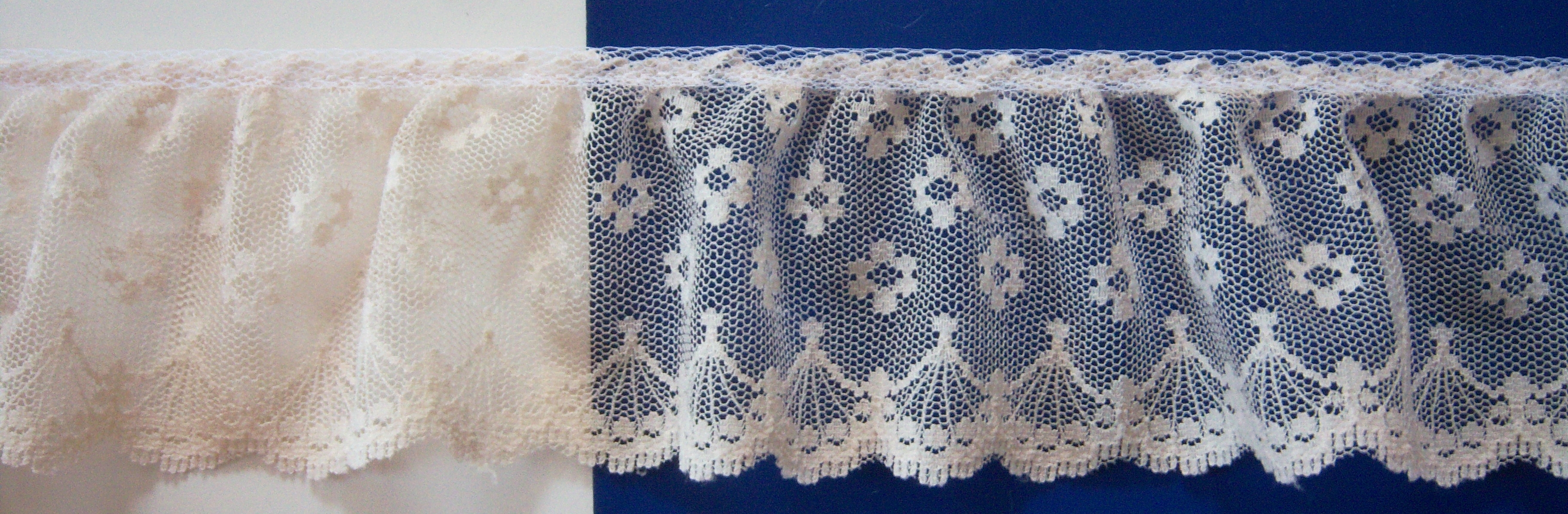 Oyster 2 3/4" Gathered Lace
