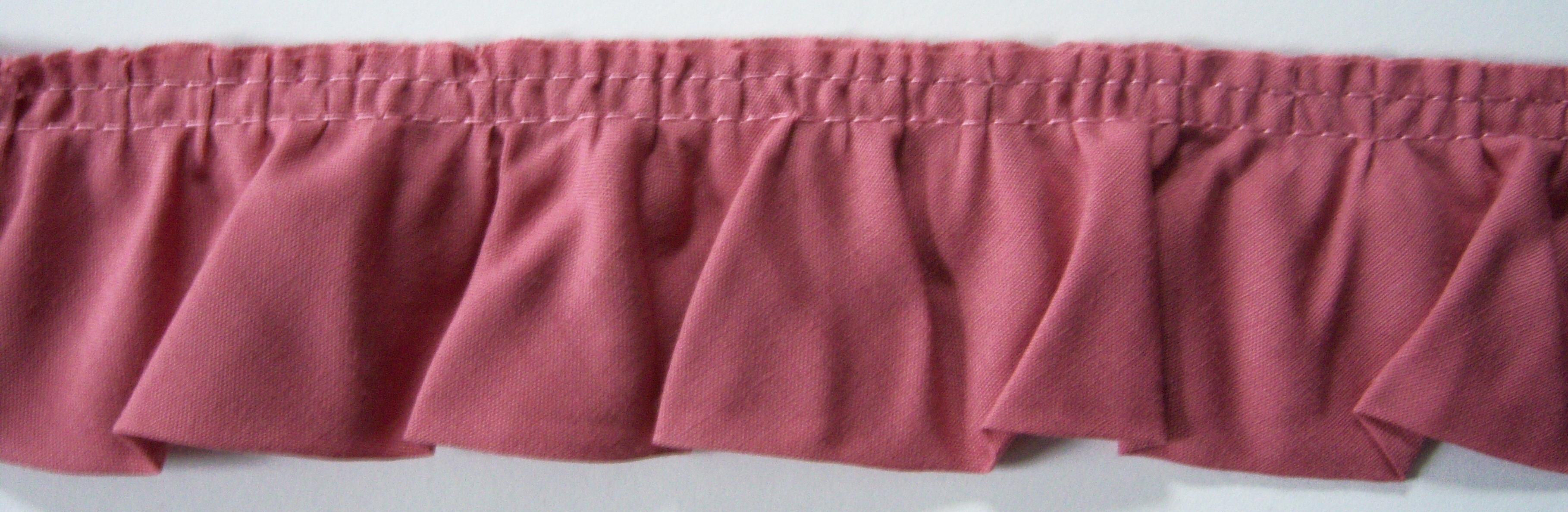 Dusty Rose 2" Ruffled Poly Cotton