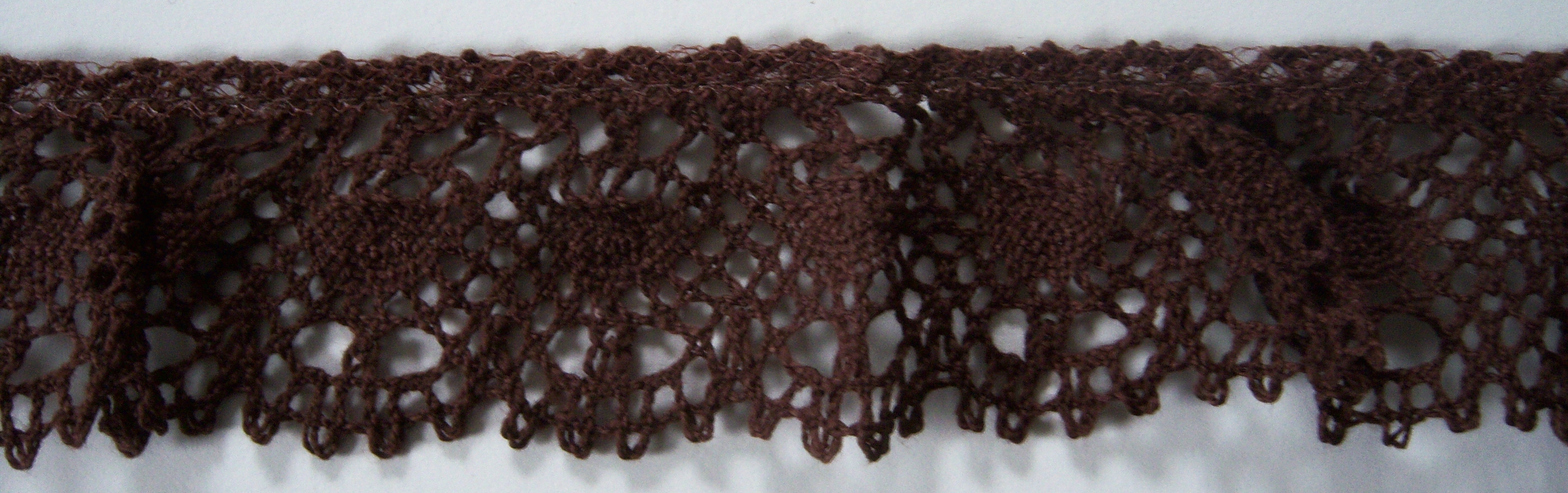 Brown 1 3/4" Gathered Cluny Lace