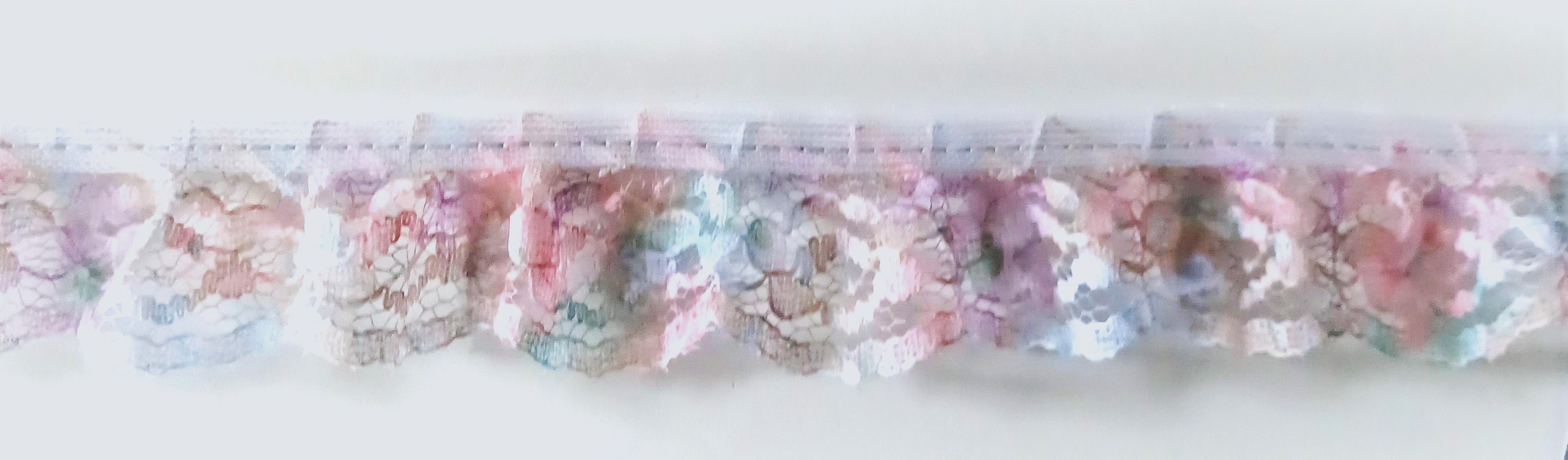 Pastel Multi Floral 1" Ruffled Lace