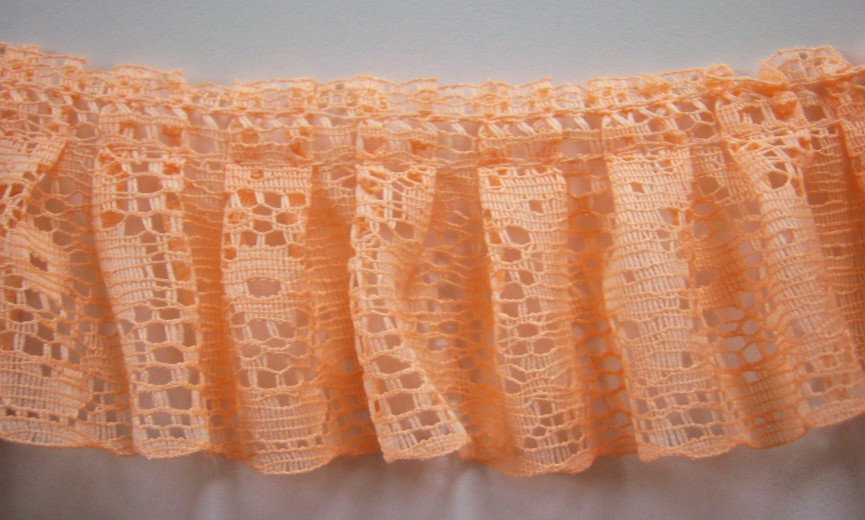 Peach Firm 2" Gathered Lace