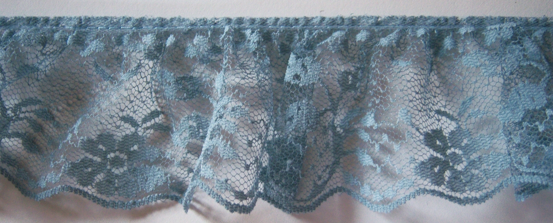 Antique Blue 2 3/4" Ruffled Lace