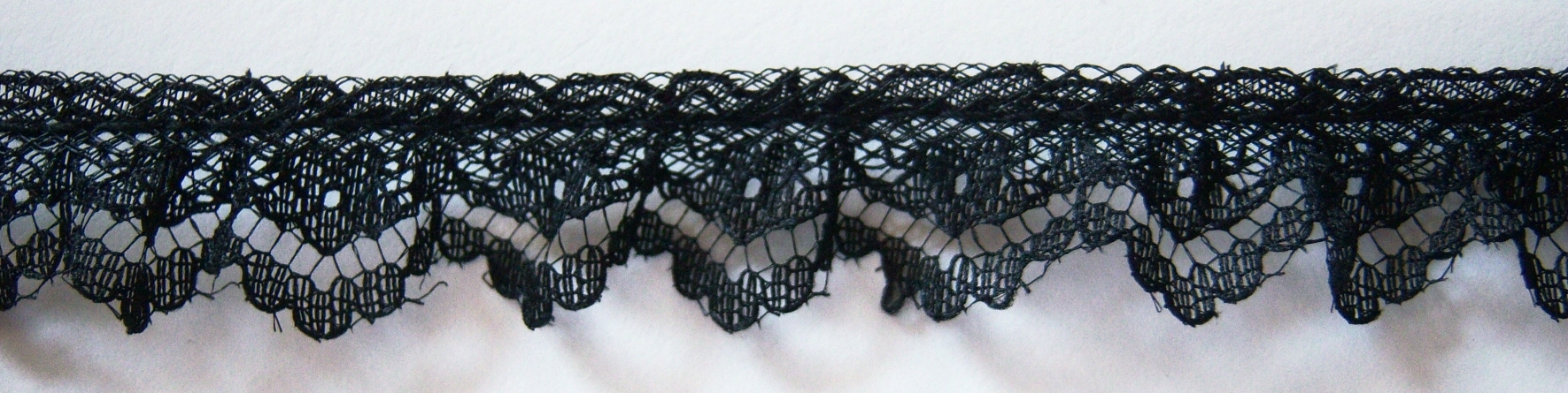 Black 3/4" Ruffled Lace