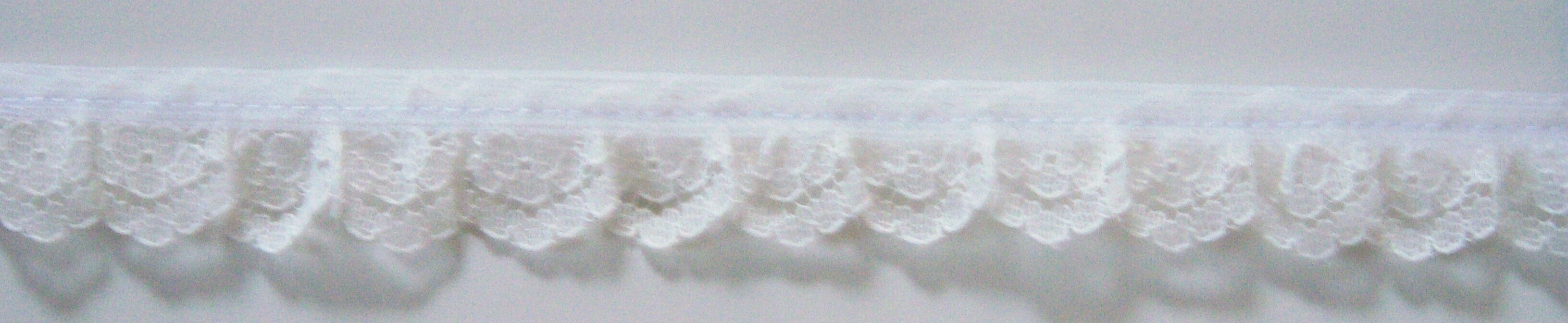 Off-White 3/4" Gathered Lace