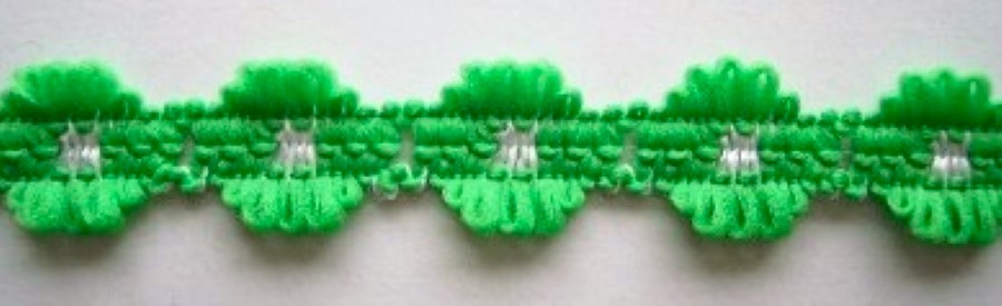 Green/White 1/2" Flower Lace