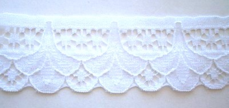 White 1 1/8" Nylon Lace