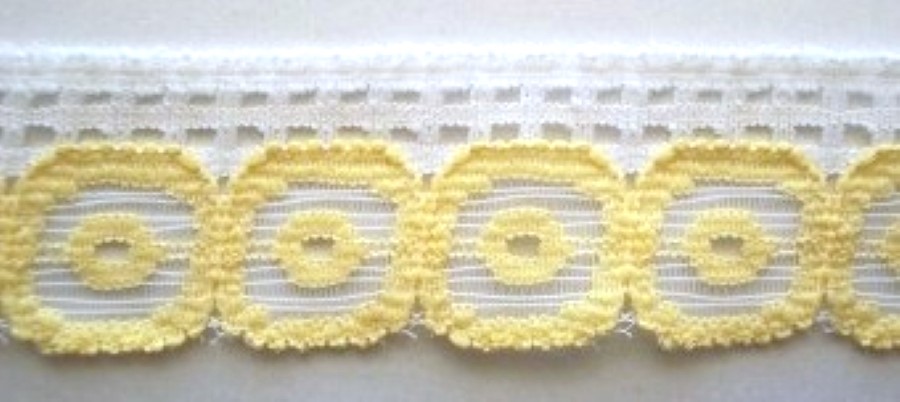 White/Yellow 1" Lace