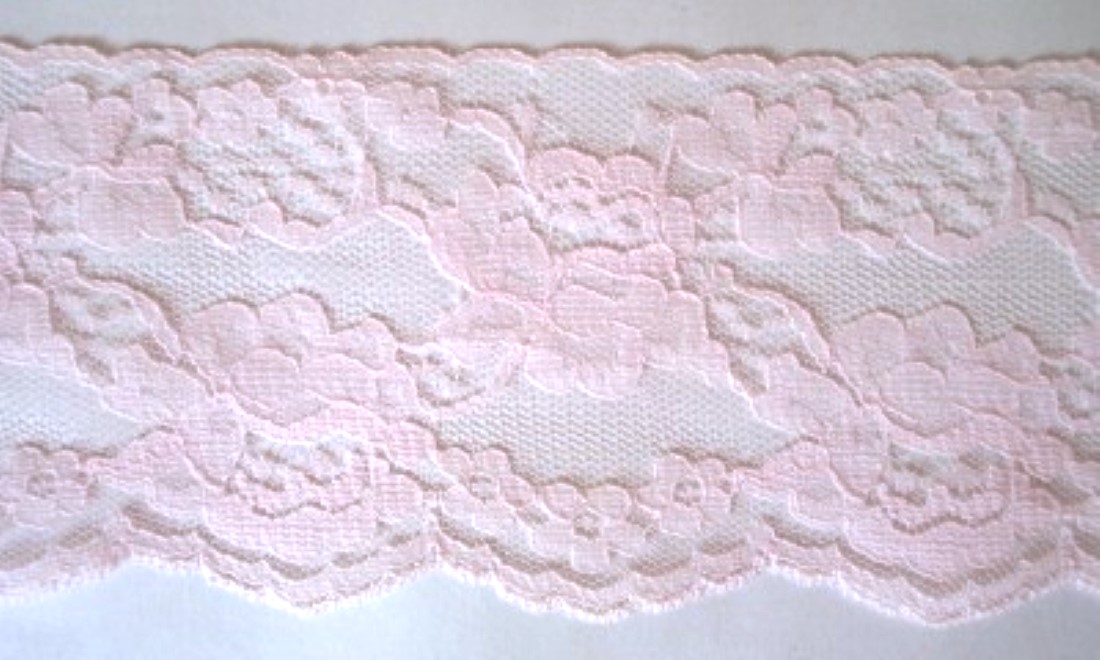 Pink Slipper 3 1/2" Nylon Lace