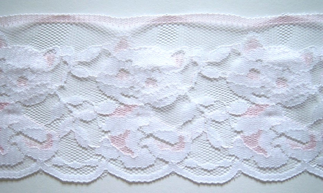 White/Pink Cats 3" Lace