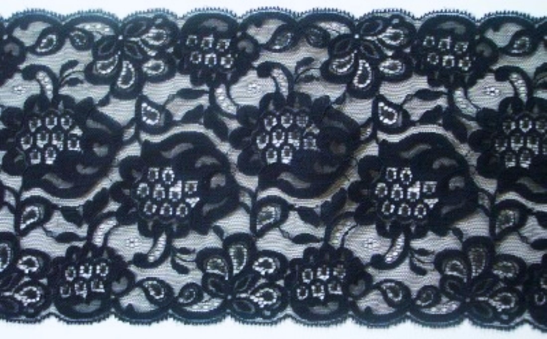 Black 6 5/8" Nylon Lace