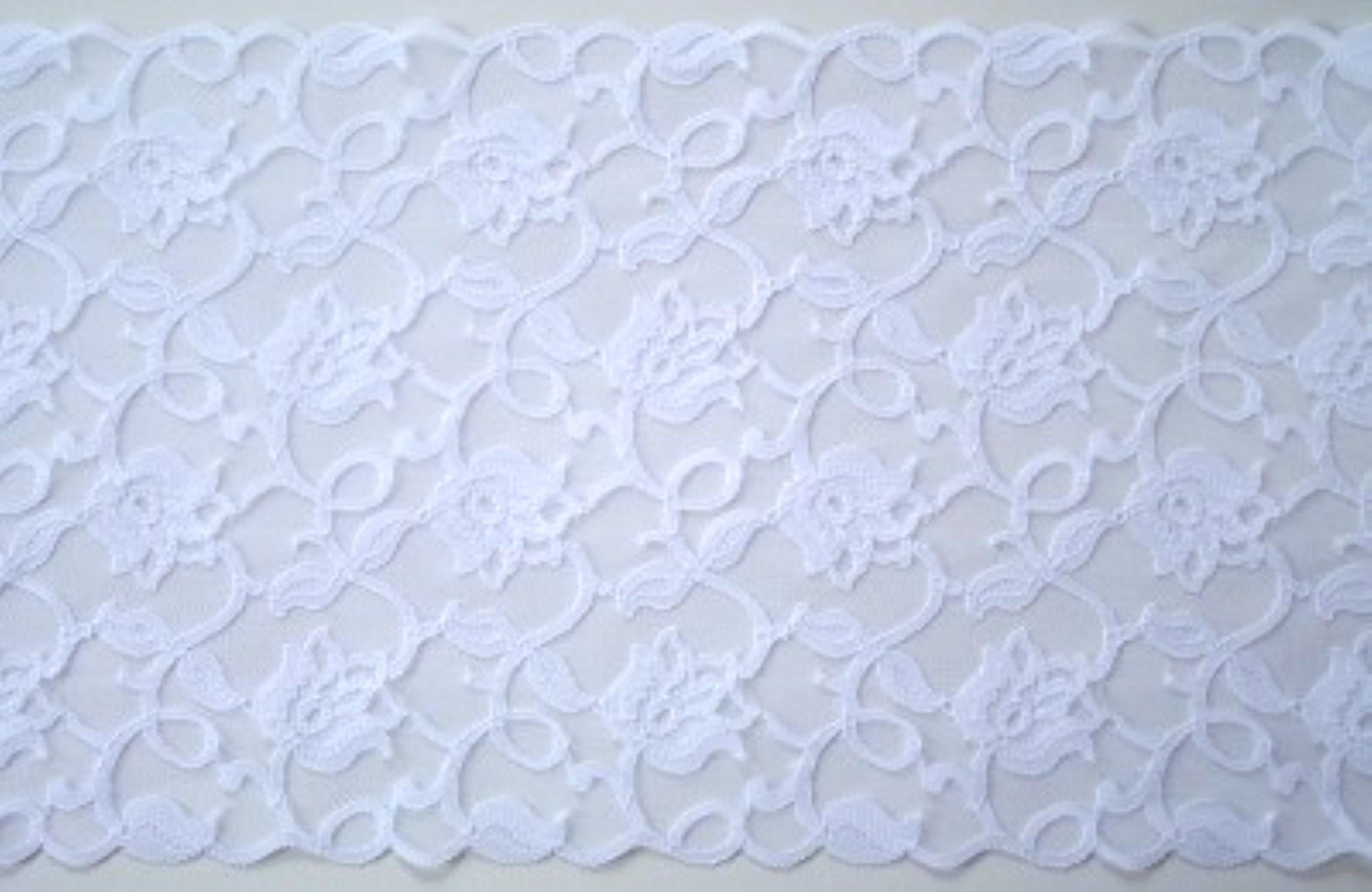 White 9 7/8" Nylon Lace