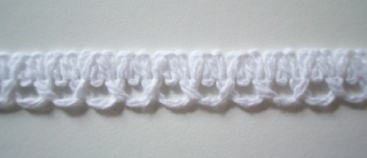 White 7/16" Cotton Cluny Lace