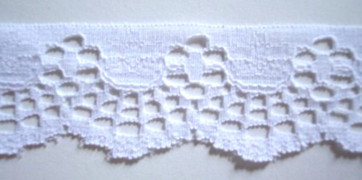 White 1 1/4" Nylon Lace