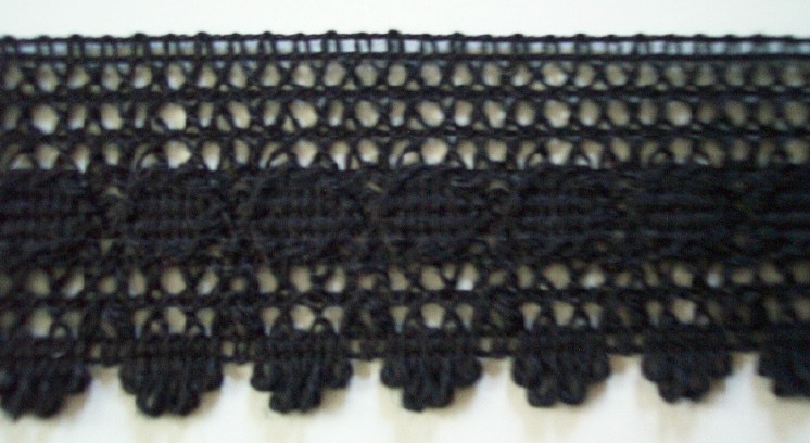 Black 1 7/8" Polyester Lace