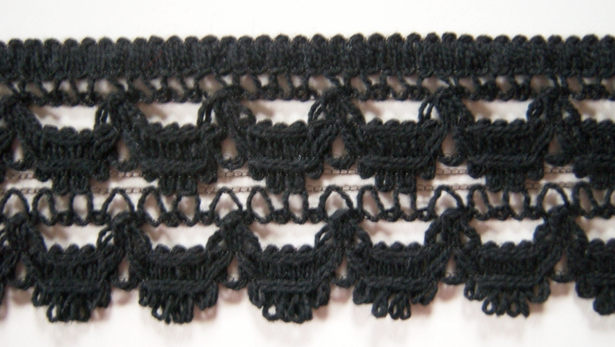 Black 1 3/4" Cotton Lace