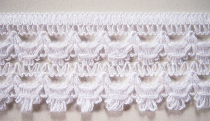 White 1 7/8" Cotton Cluny Lace