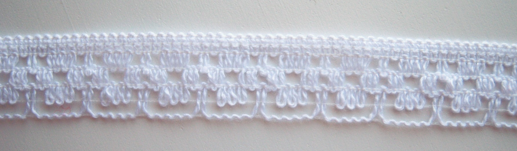 White Knitted Nylon 3/4" Lace