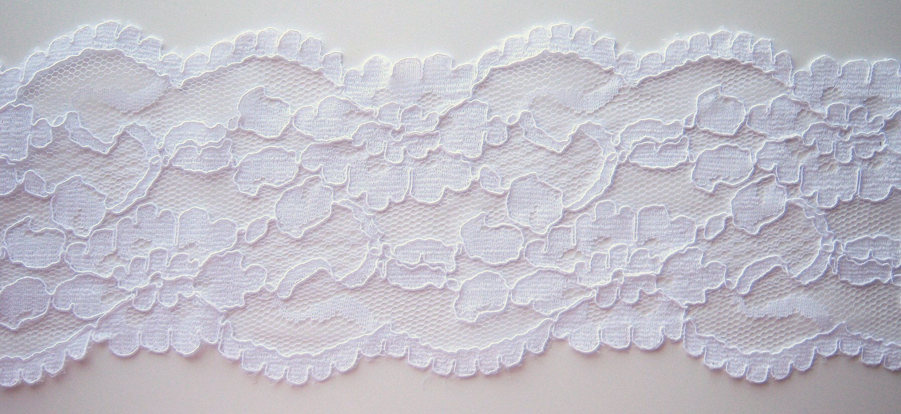 White Embroidered Nylon 5" Lace