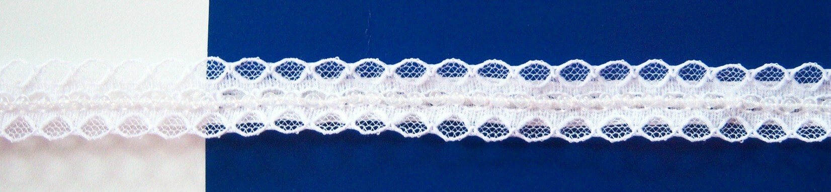 White 11/16" Lace/Clear Beads