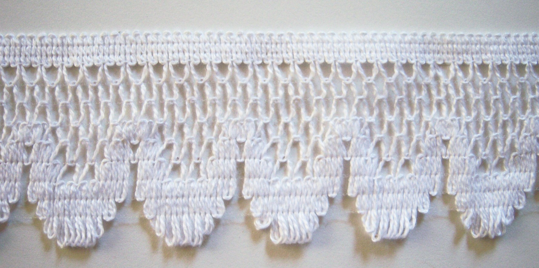 White Knitted Nylon 2 1/4" Lace