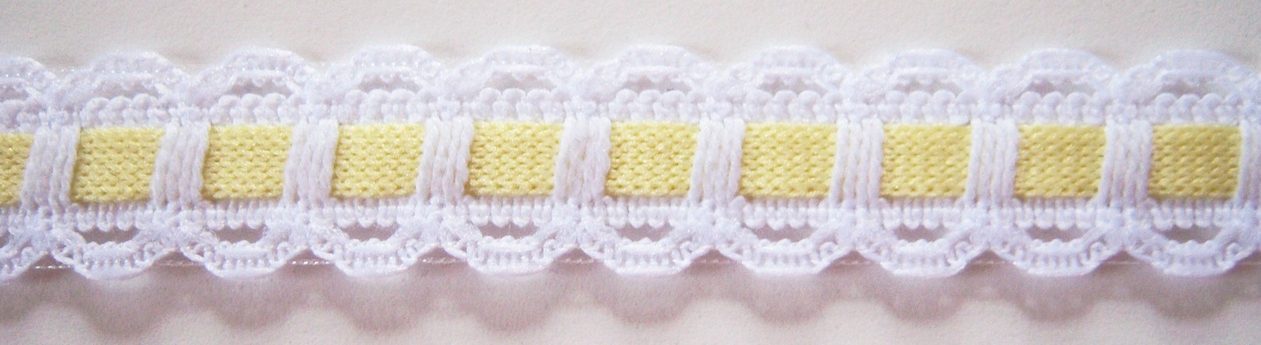 White/Yellow 5/8" Nylon Lace