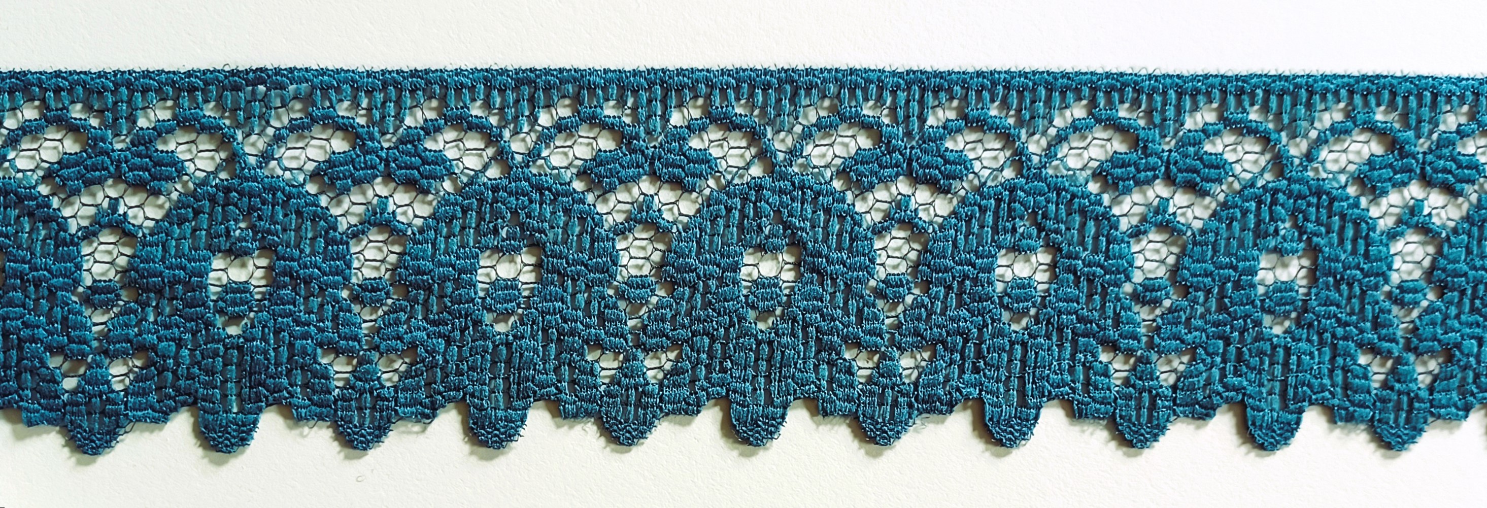 Teal 2 1/2" Polyester Lace