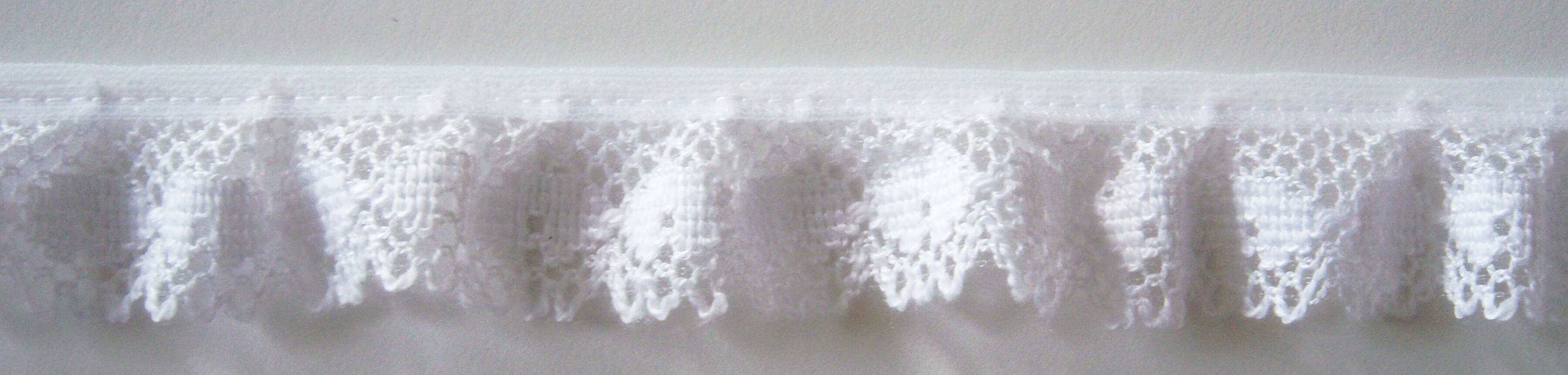 White 1" Ruffled Lace