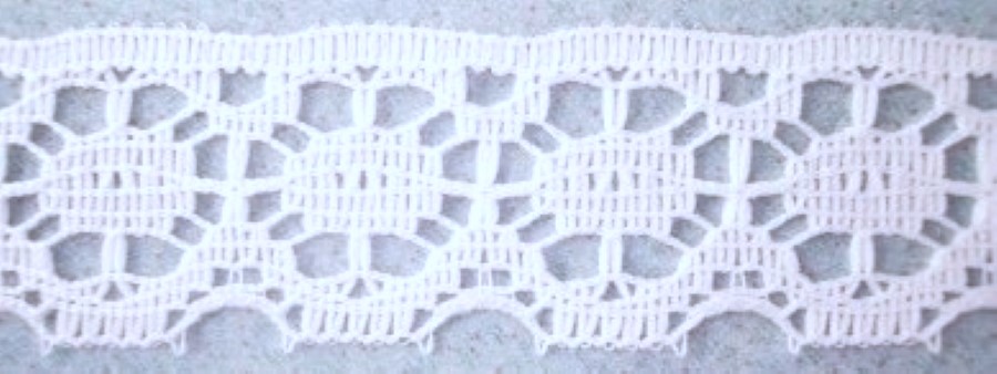 White 1 1/4" Cluny Lace