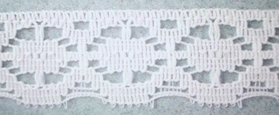White 1 1/4" Cluny Lace