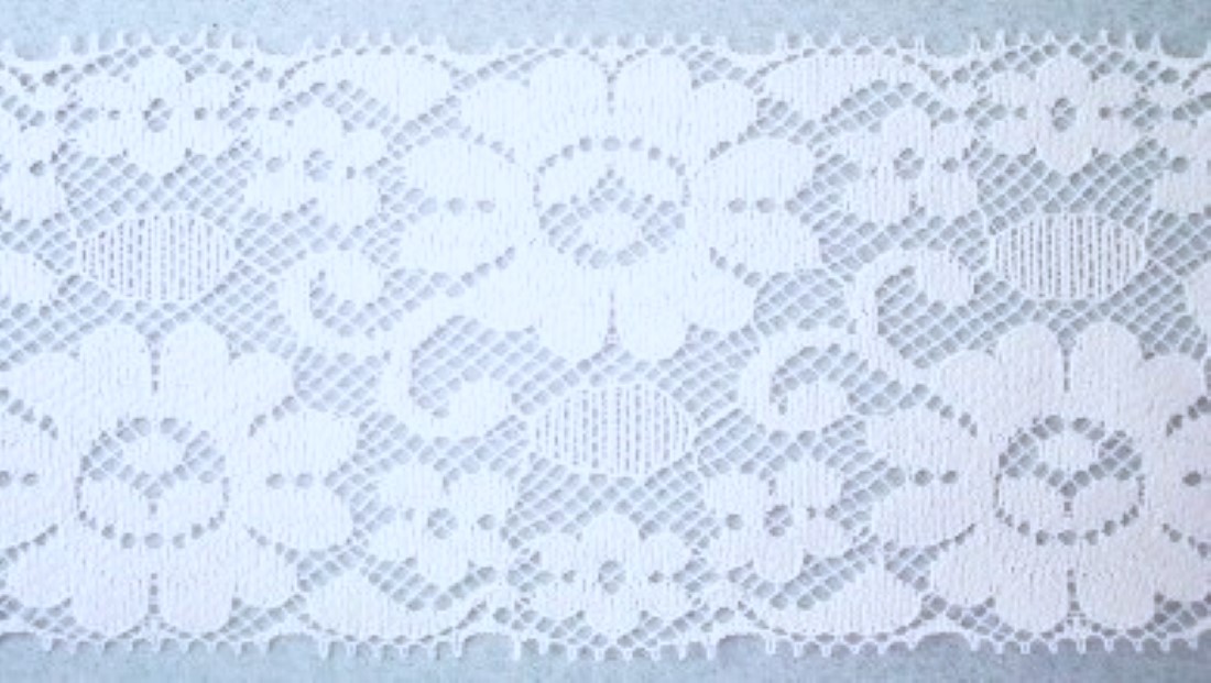 White 3 1/2" Nylon Lace