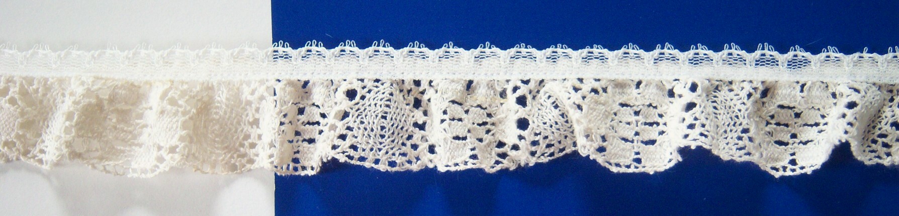 Nylon/Cotton Cluny 1 1/8" Gathered Lace