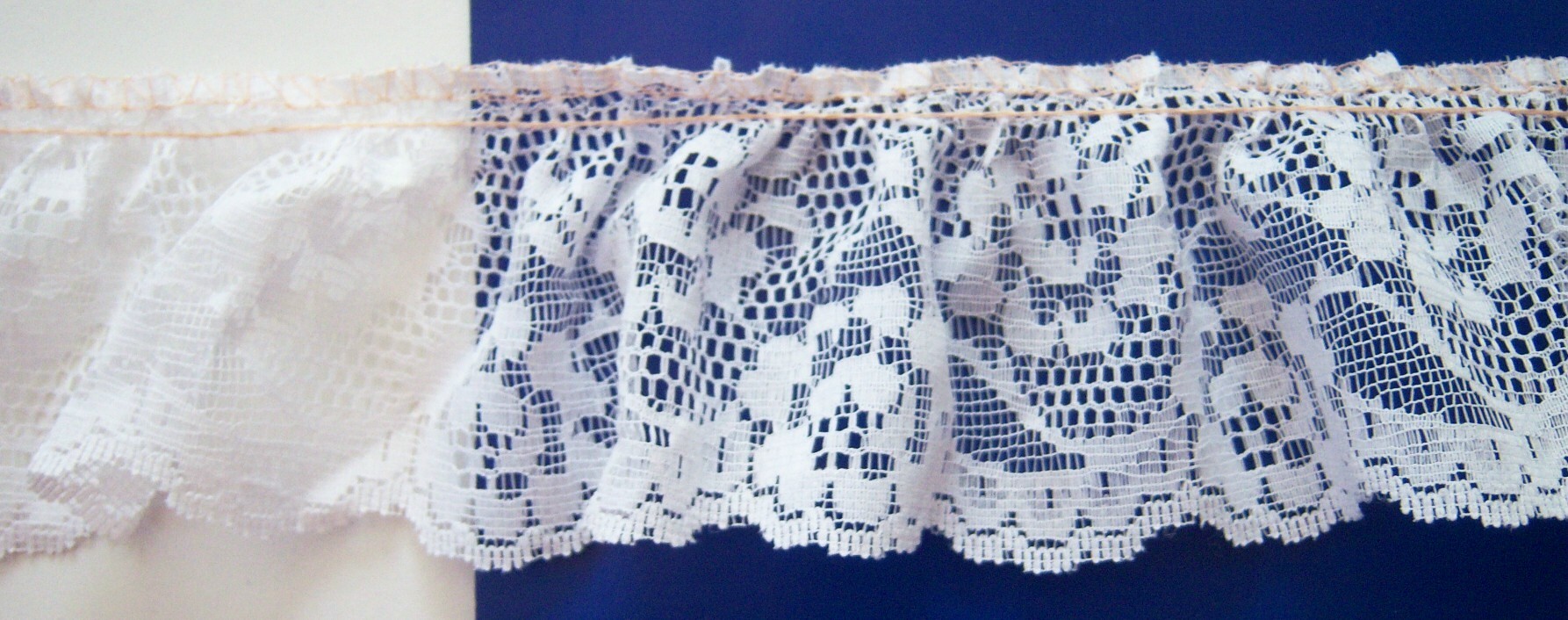 Off White 2 5/8" Gathered Lace