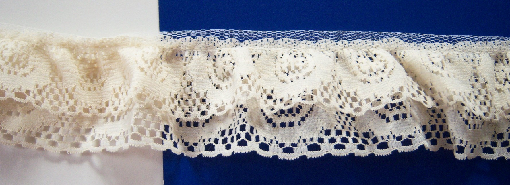 Ivory 2" Gathered Lace
