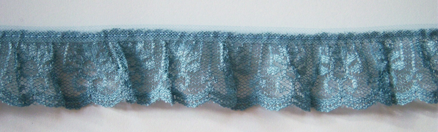 Williamsburg Blue 1 1/4" Ruffled Lace