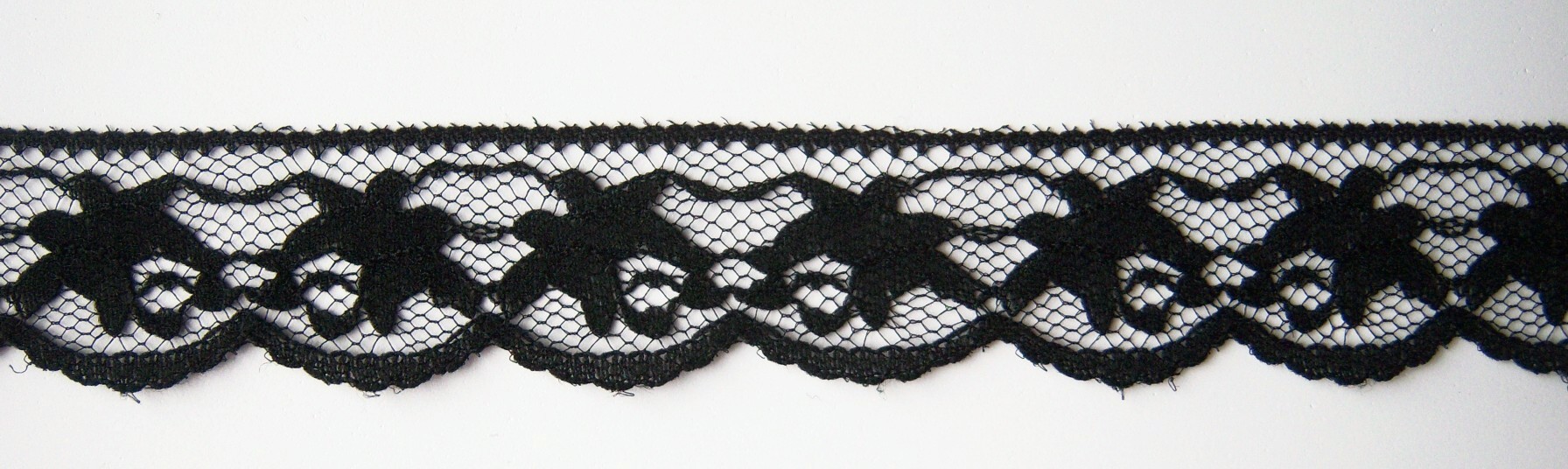 Black 1 1/8" Nylon Lace