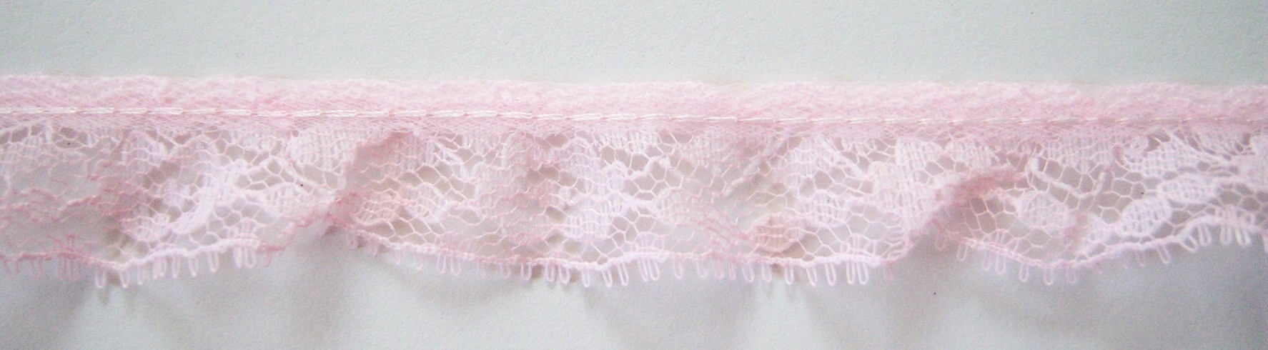 Pink 3/4" Ruffled Lace