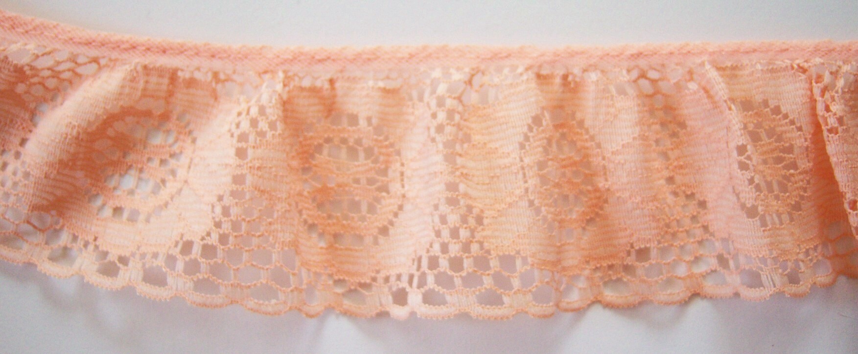 Peach 2" Ruffled Lace