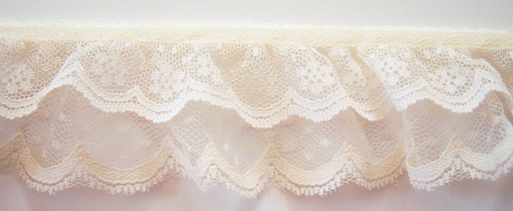 Candlelight 2" Double Gathered Lace
