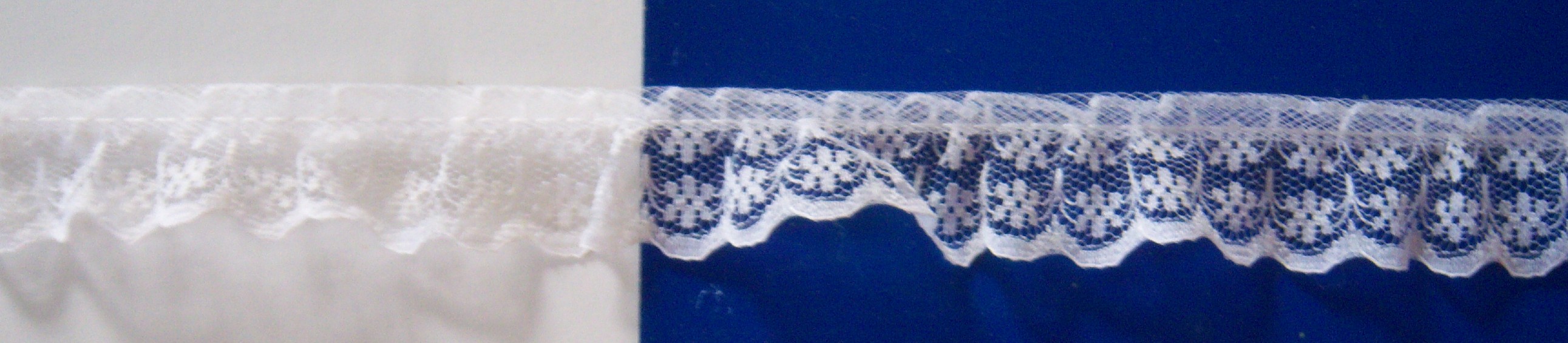 Off White 7/8" Gathered Lace