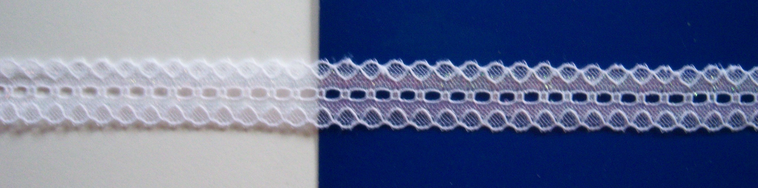 White Iridescent 3/4" Nylon Lace