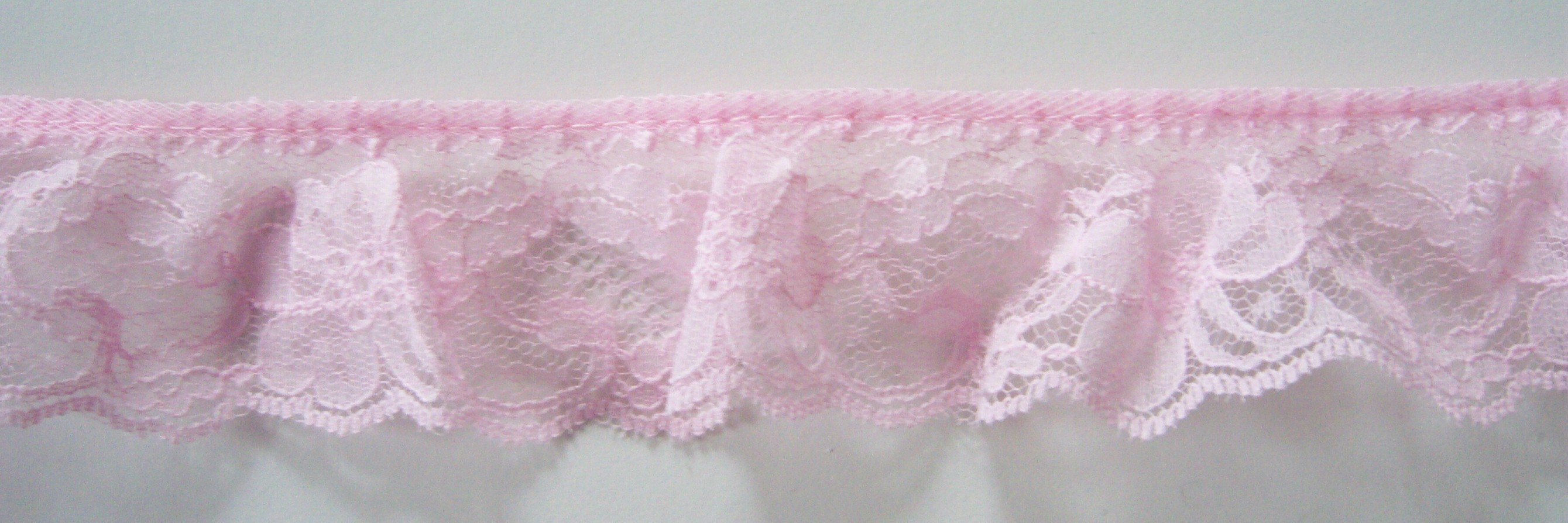Pink 1 7/8" Gathered Lace