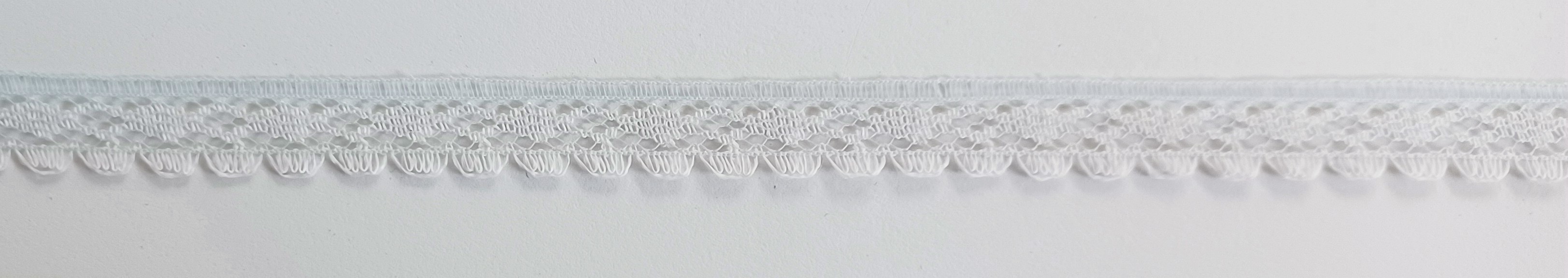 Blue/Off White 1/2" Lace