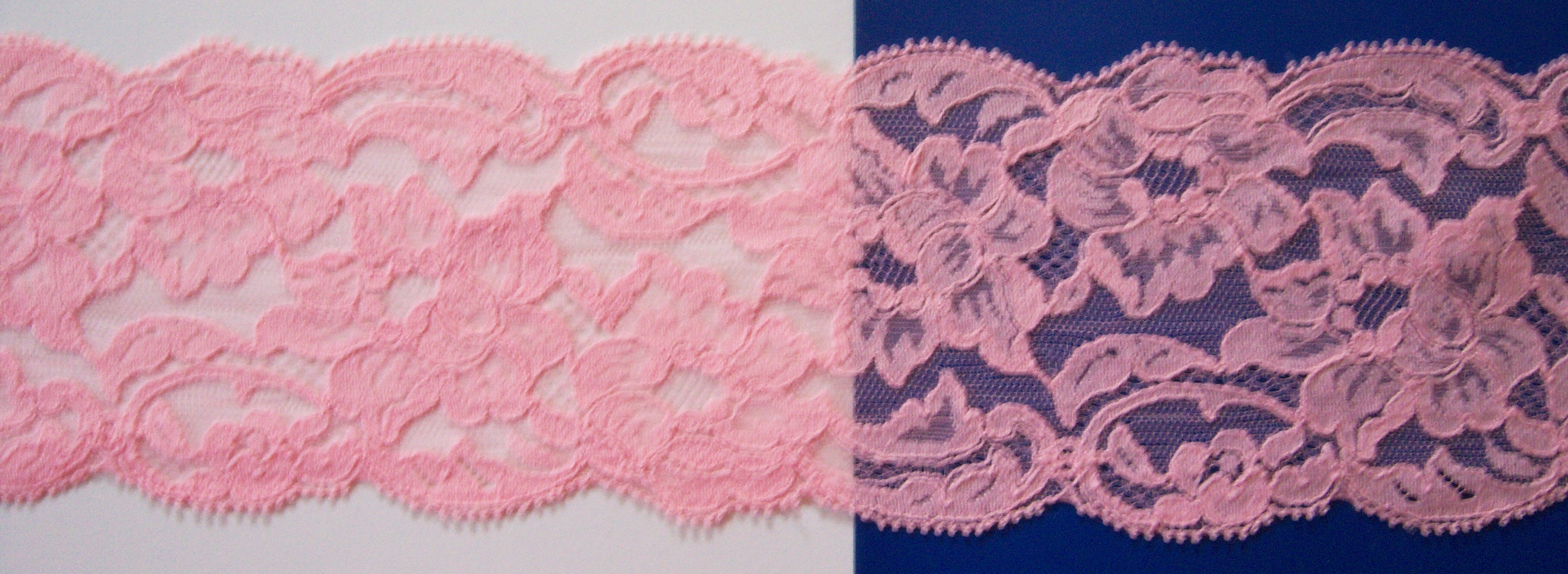 Colonial Pink 3 1/4" Nylon Lace
