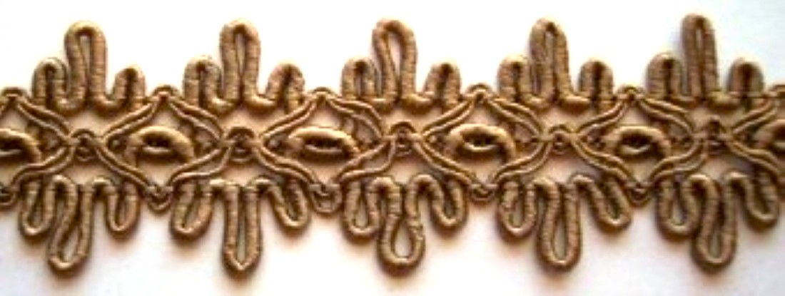 Bronze Scroll 1" Open Braid