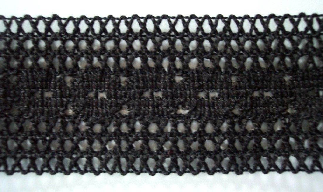 Black 1 3/4" Cotton Lace