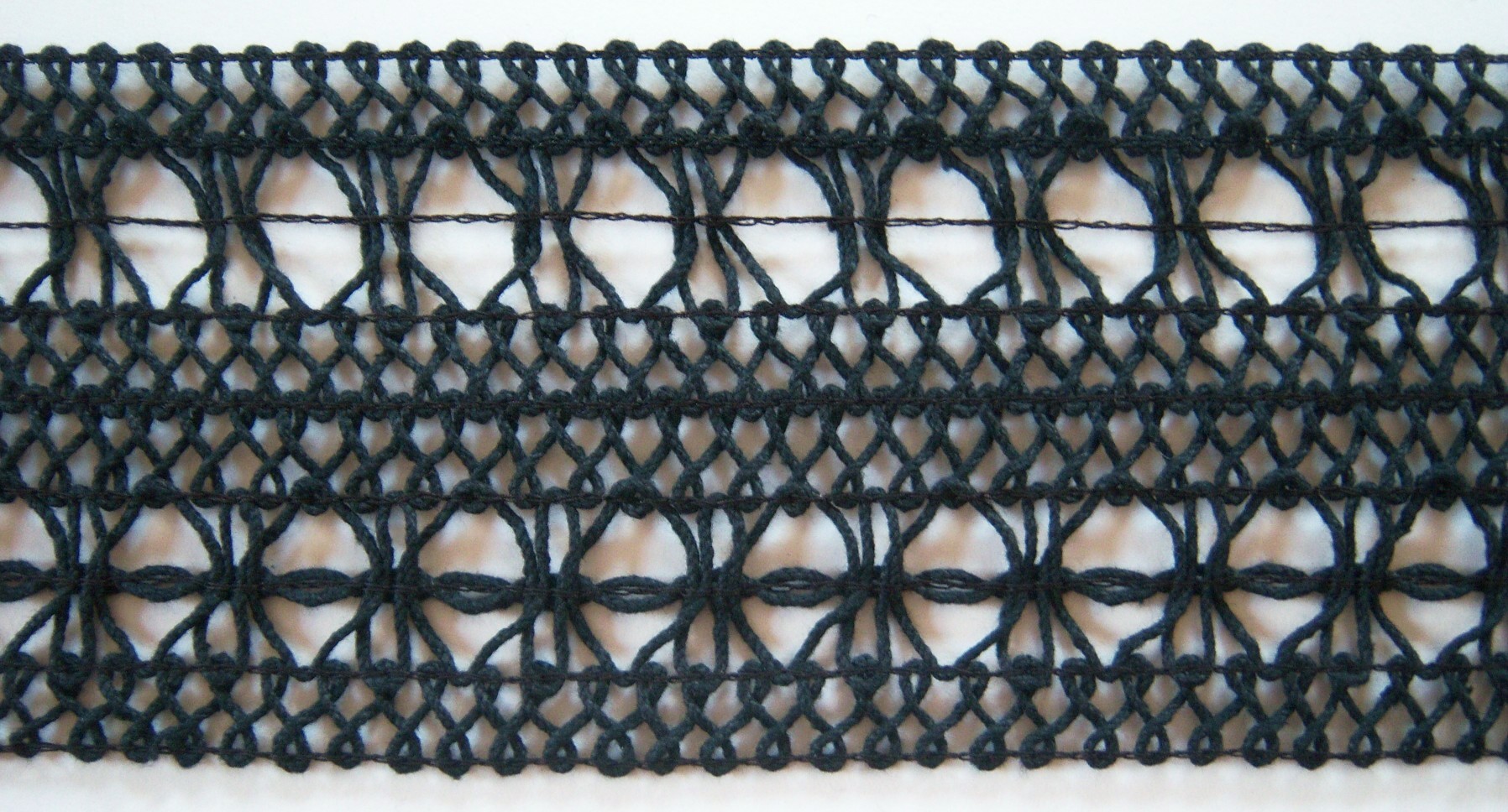 Black 2 3/4" Cotton Cluny Lace
