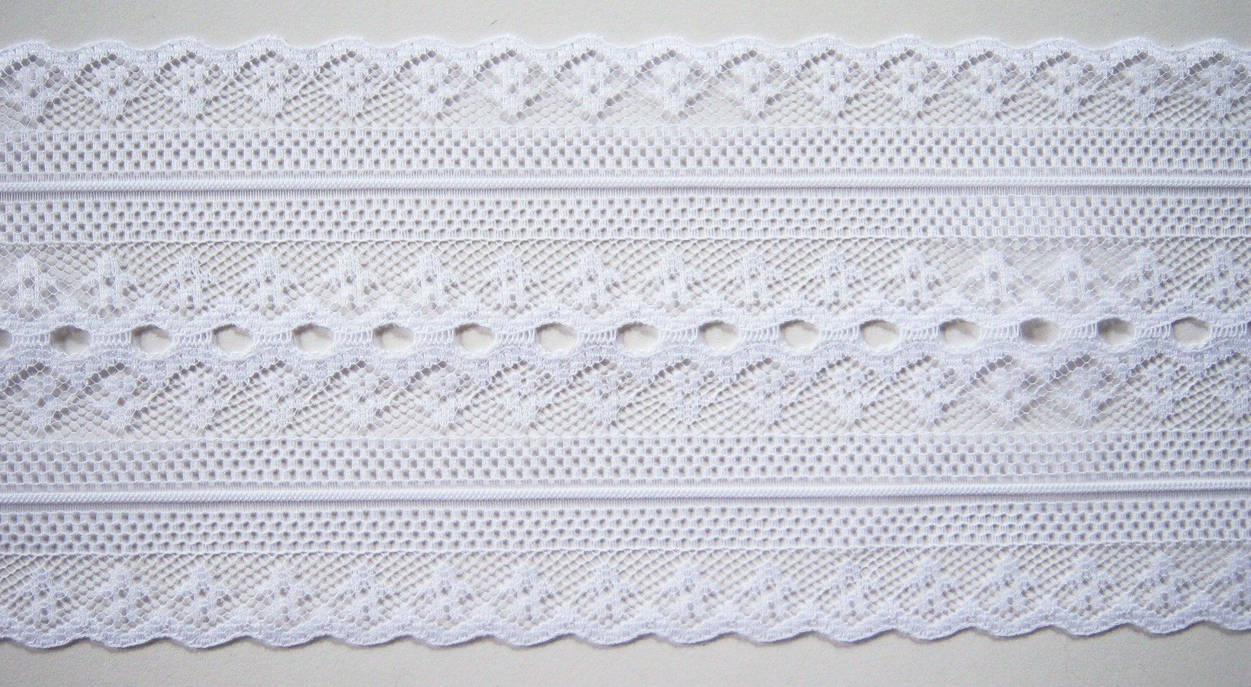 White 3 7/8" Nylon Lace